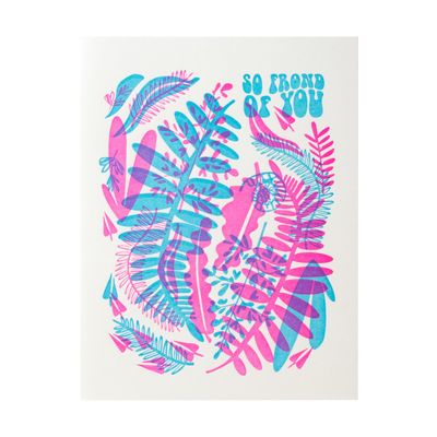 Frond of You Love Letterpress Card