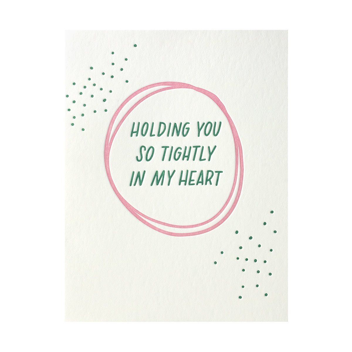 Holding You in My Heart Letterpress Card