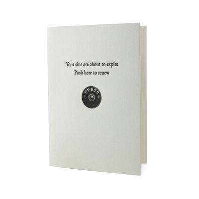 Sins About to Expire Letterpress Card