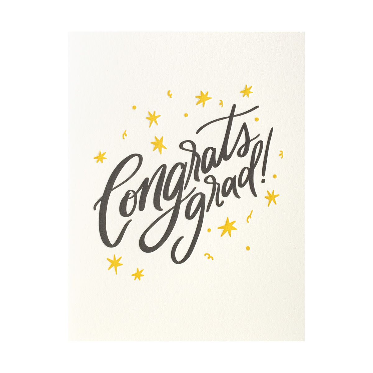 Congrats Grad Letterpress Card