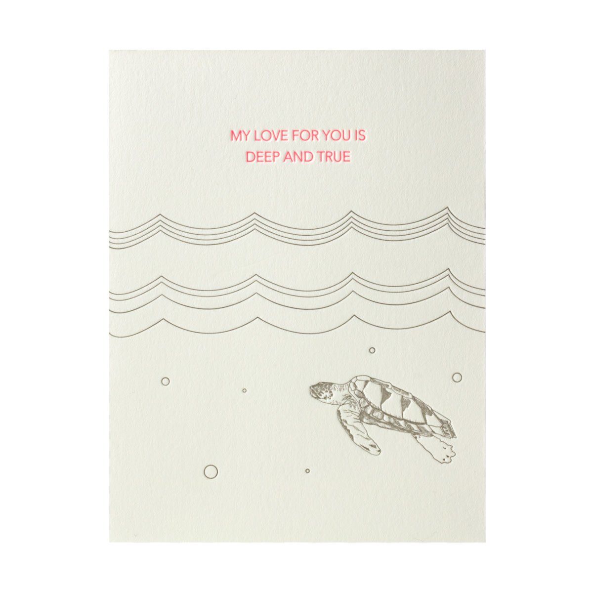 My Love For You Letterpress Card