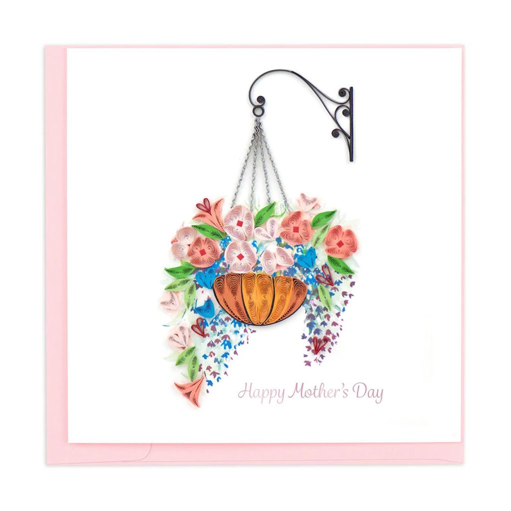 Mother&#39;s Day Hanging Basket Card