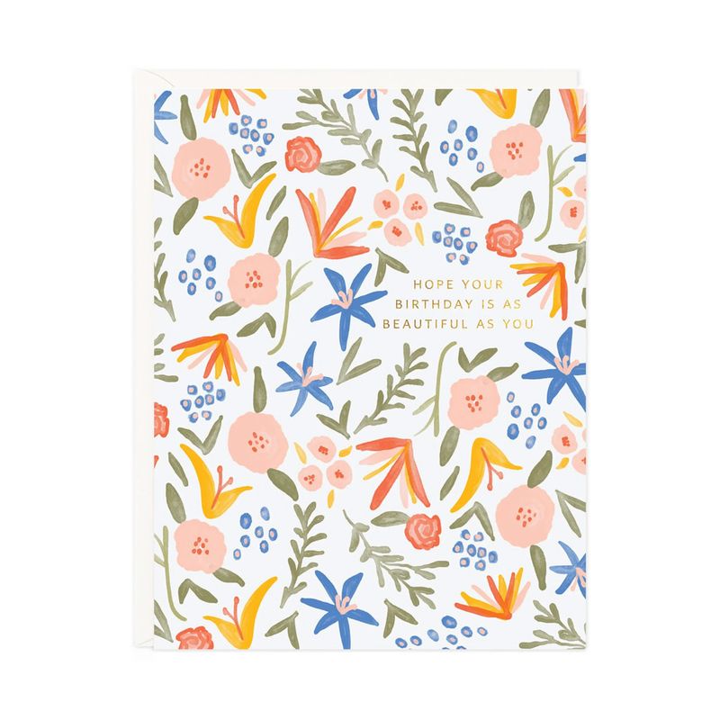 Birthday Floral Spice Card