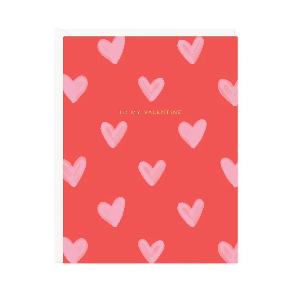 My Valentine Pink Hearts Card