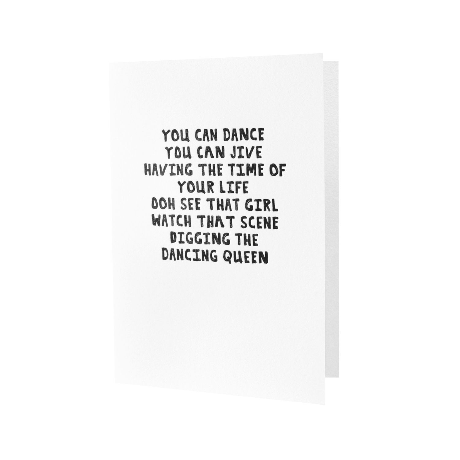 Dancing Queen Letterpress Card