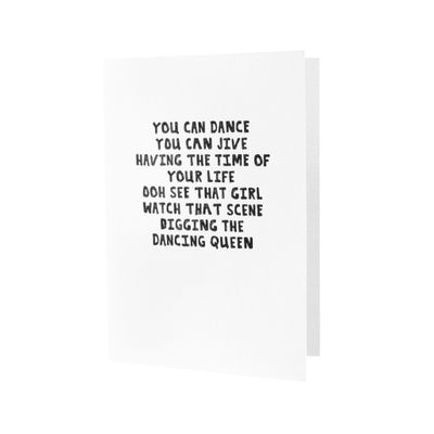 Dancing Queen Letterpress Card