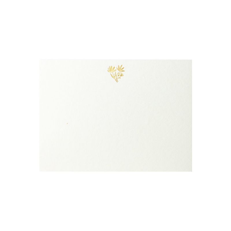 Floral Fancy Letterpress Flat Notes Set