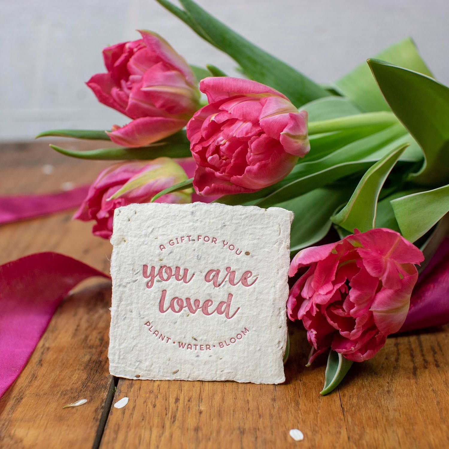 Loved Petite Wildflower Wish Letterpress Enclosure