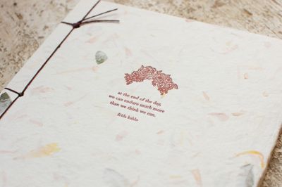Frida Kahlo Handmade Paper Inspiration Journal