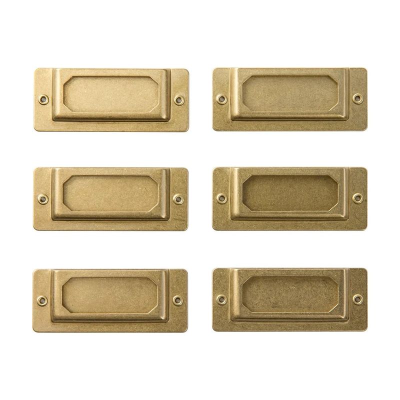 TRAVELER’S COMPANY – Brass Label Plates (Set of 6)