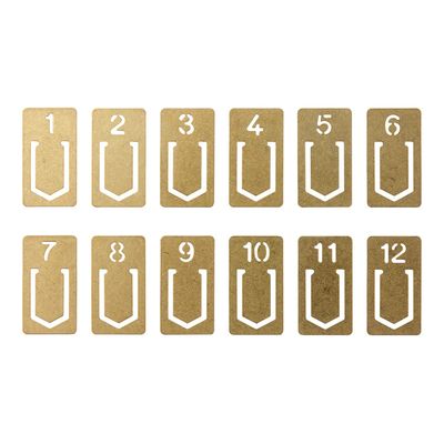 TRAVELER’S COMPANY – Brass Clips – Numbers