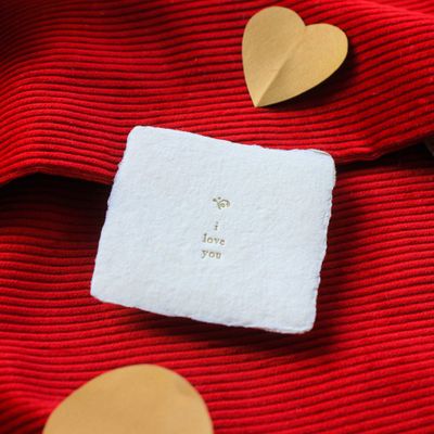 i love you Petite Wish Letterpress Enclosure