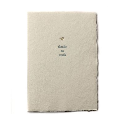 Thanks So Much Small Salutation Letterpress Card