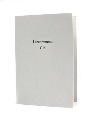 I Recommend Gin Letterpress Card