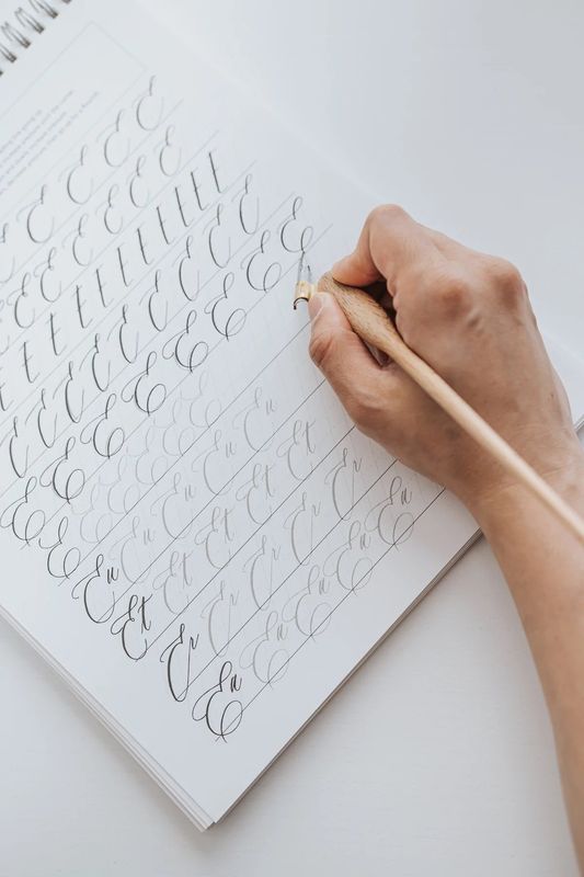 Uppercase Alphabet Calligraphy Practice Pad