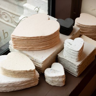 Petite Cream Handmade Paper Heart
