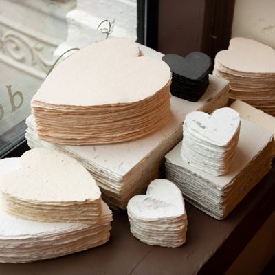 Petite White Handmade Paper Heart