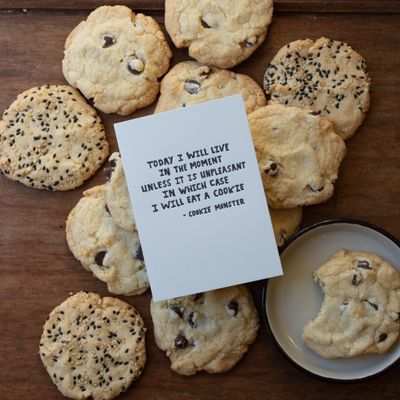 Cookie Monster Encouragement Letterpress Card