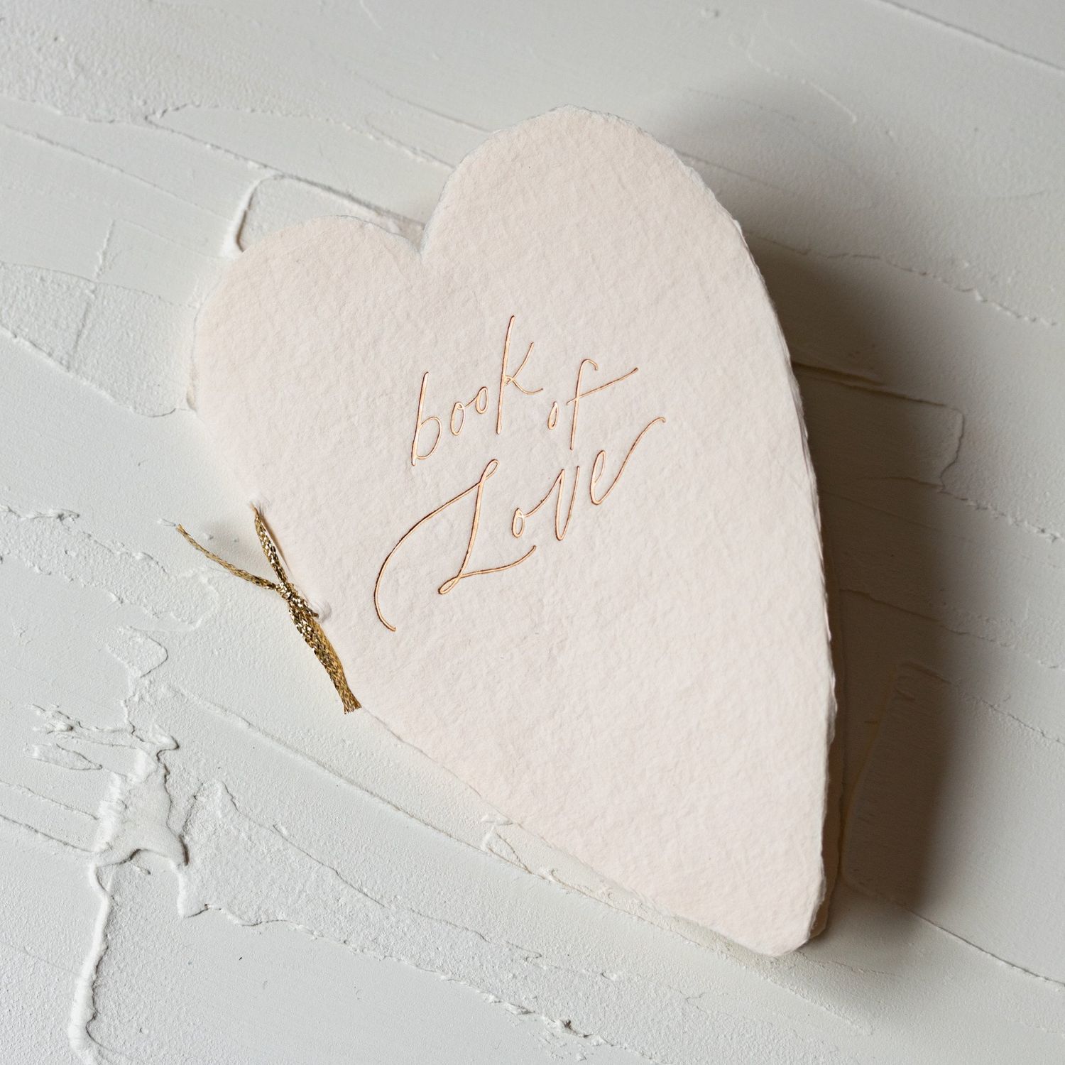 Book of Love Handmade Paper Heart Letterpress Book