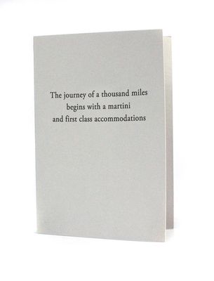 Journey of a Thousand Miles Letterpress Card