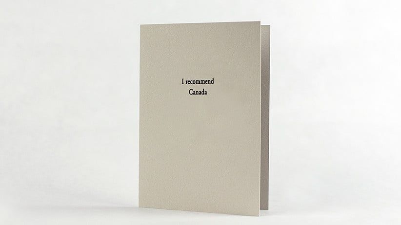 I Recommend Canada Letterpress Card