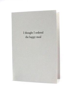 Thought I Ordered a Happy Meal Letterpress Card