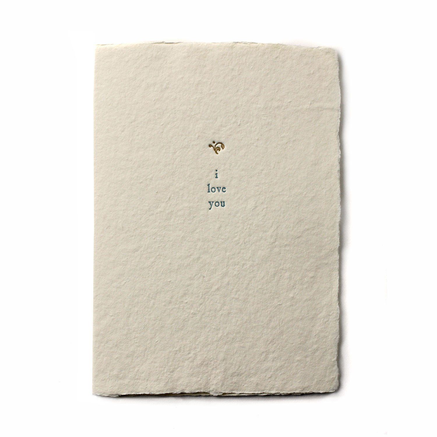 I Love You Small Salutation Letterpress Card
