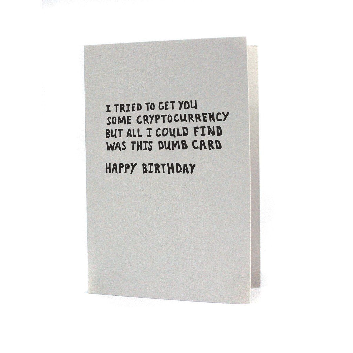 Cryptocurrency Birthday Letterpress Card