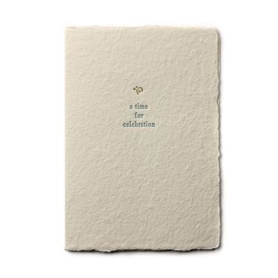 A Time for Celebration Small Salutation Letterpress Card