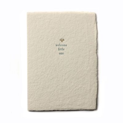 Welcome Little One Small Salutation Letterpress Card