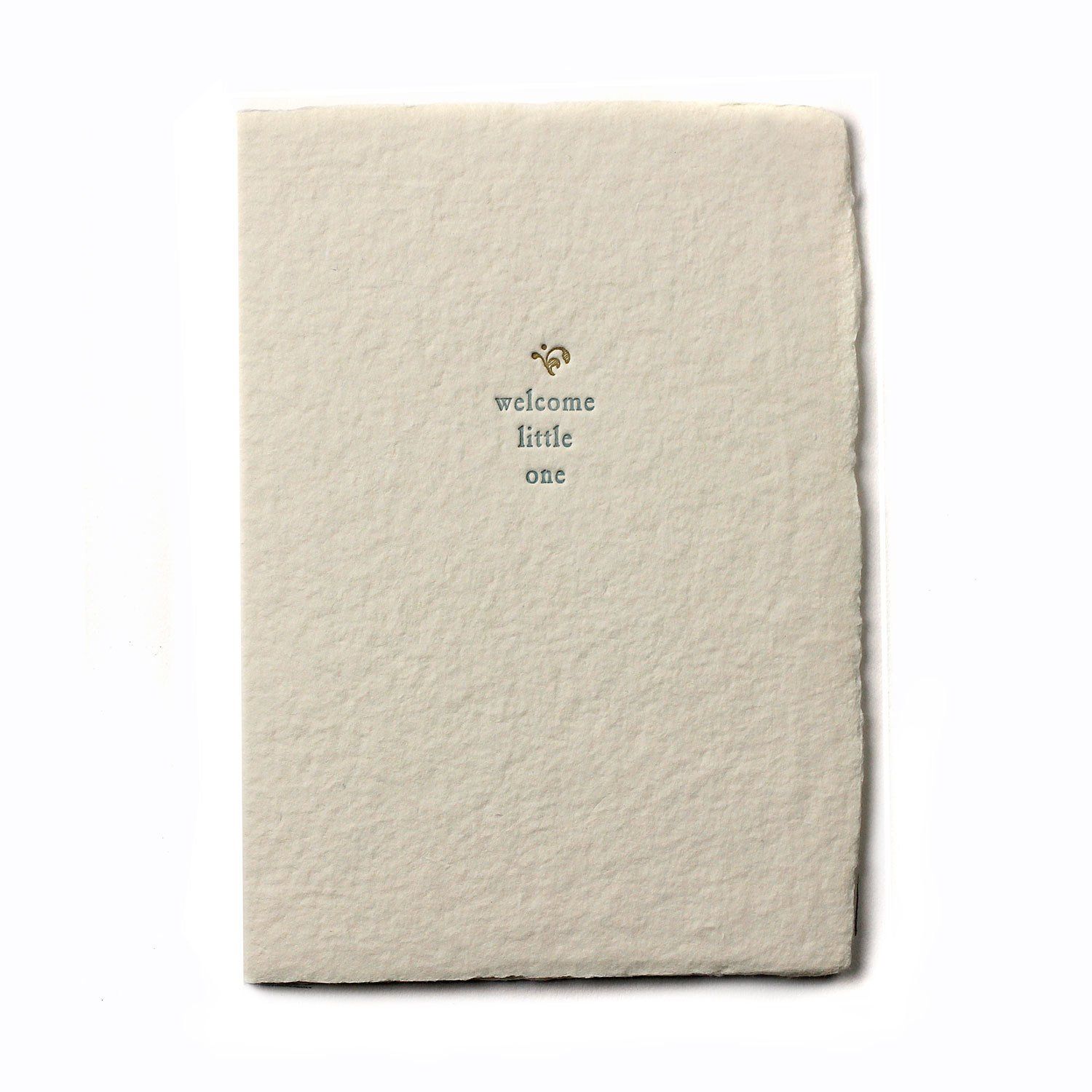 Welcome Little One Small Salutation Letterpress Card