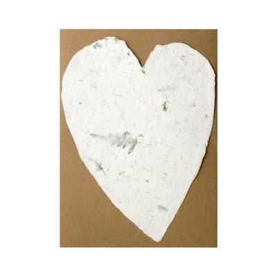 Large Fern Handmade Paper Heart