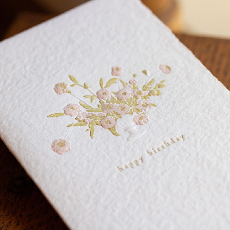 Happy Birthday Paper Sculpture Letterpress Card