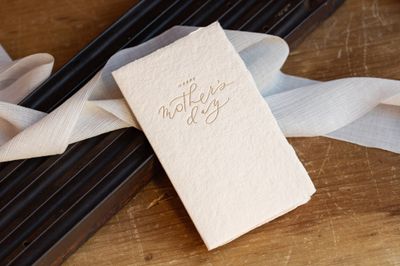 Happy Mother&#39;s Day Letterpress Calligraphy Note