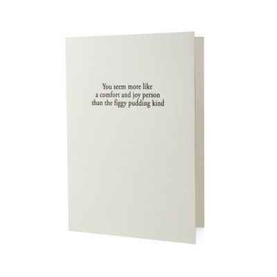 The Figgy Pudding Kind Letterpress Holiday Card