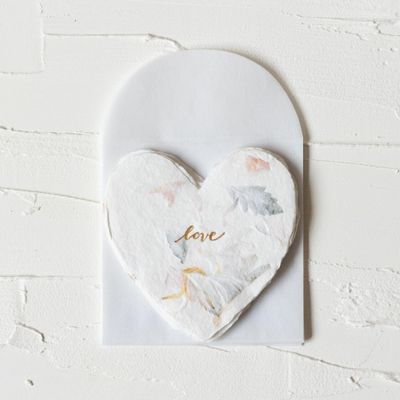 love Letterpress Foiled Heart Enclosure