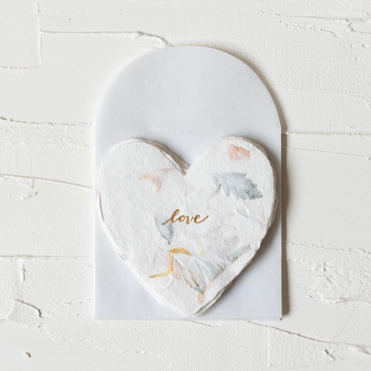 love Letterpress Foiled Heart Enclosure