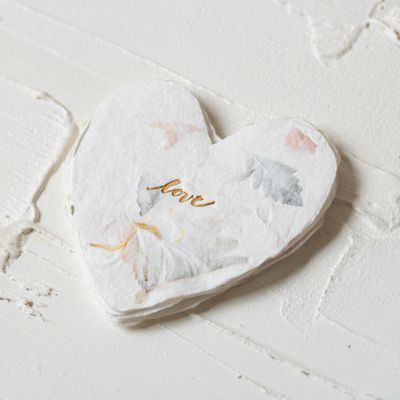 love Letterpress Foiled Heart Enclosure