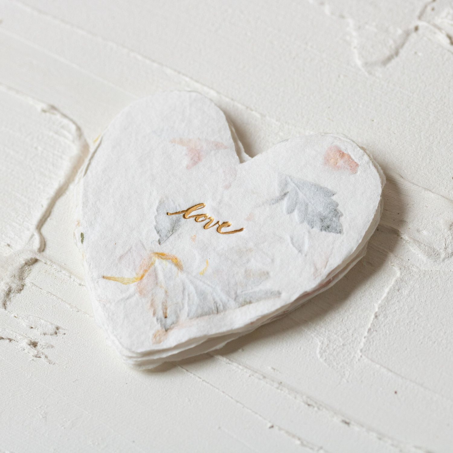 love Letterpress Foiled Heart Enclosure