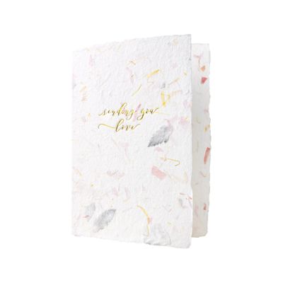 Sending You Love in Flowers Letterpress Card