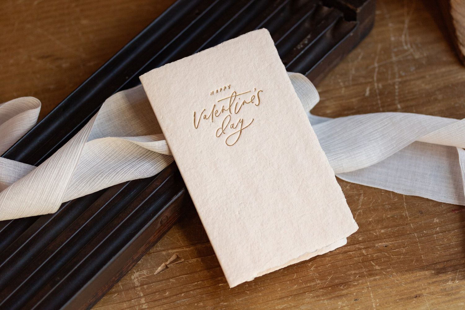 Valentine's Day Letterpress Calligraphy Note