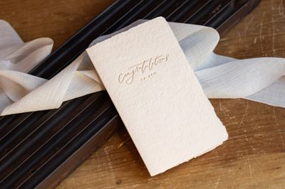 Congratulations to You Letterpress Calligraphy Note