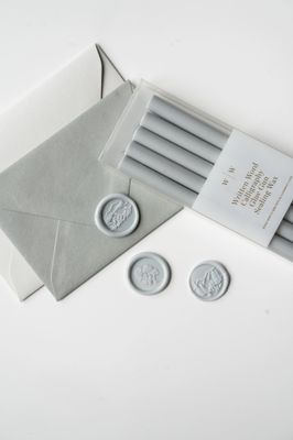 Written Word Pale Gray Glue Gun Sealing Wax Sticks Box of 5
