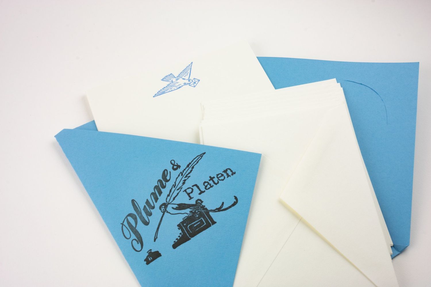 Bluebird Letterpress Stationery Set