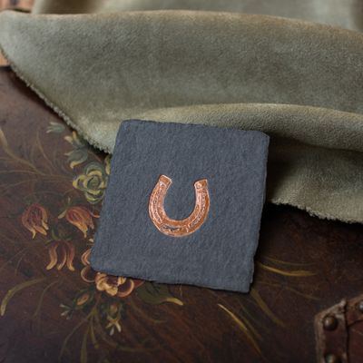 Horse Shoe Petite Charm Letterpress Enclosure