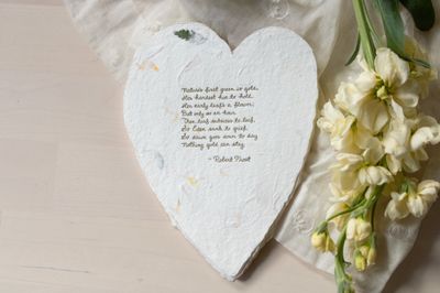 Robert Frost Floral Poem Letterpress Card
