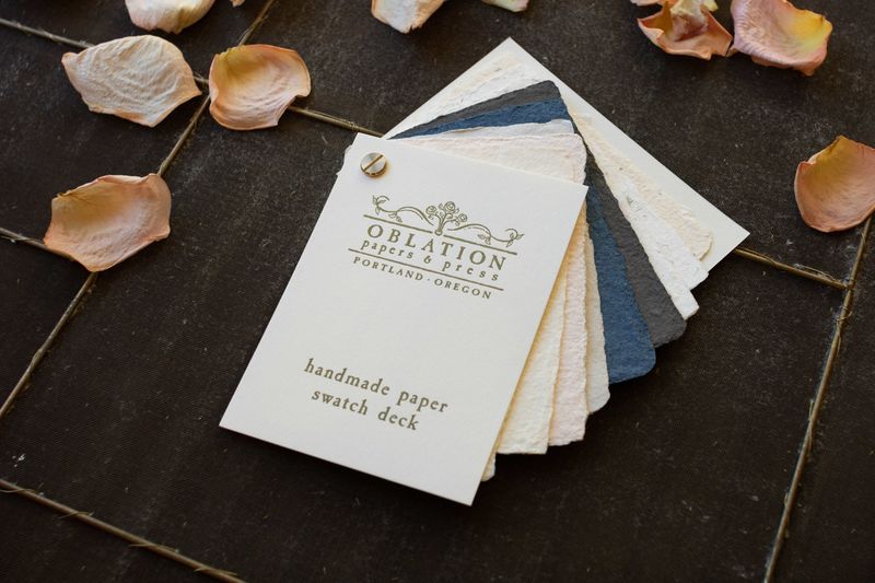 Oblation Handmade Paper Swatch Deck