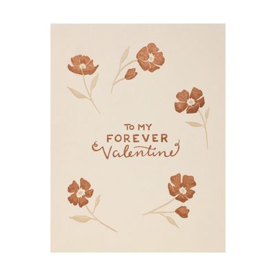 To My Forever Valentine Letterpress Card