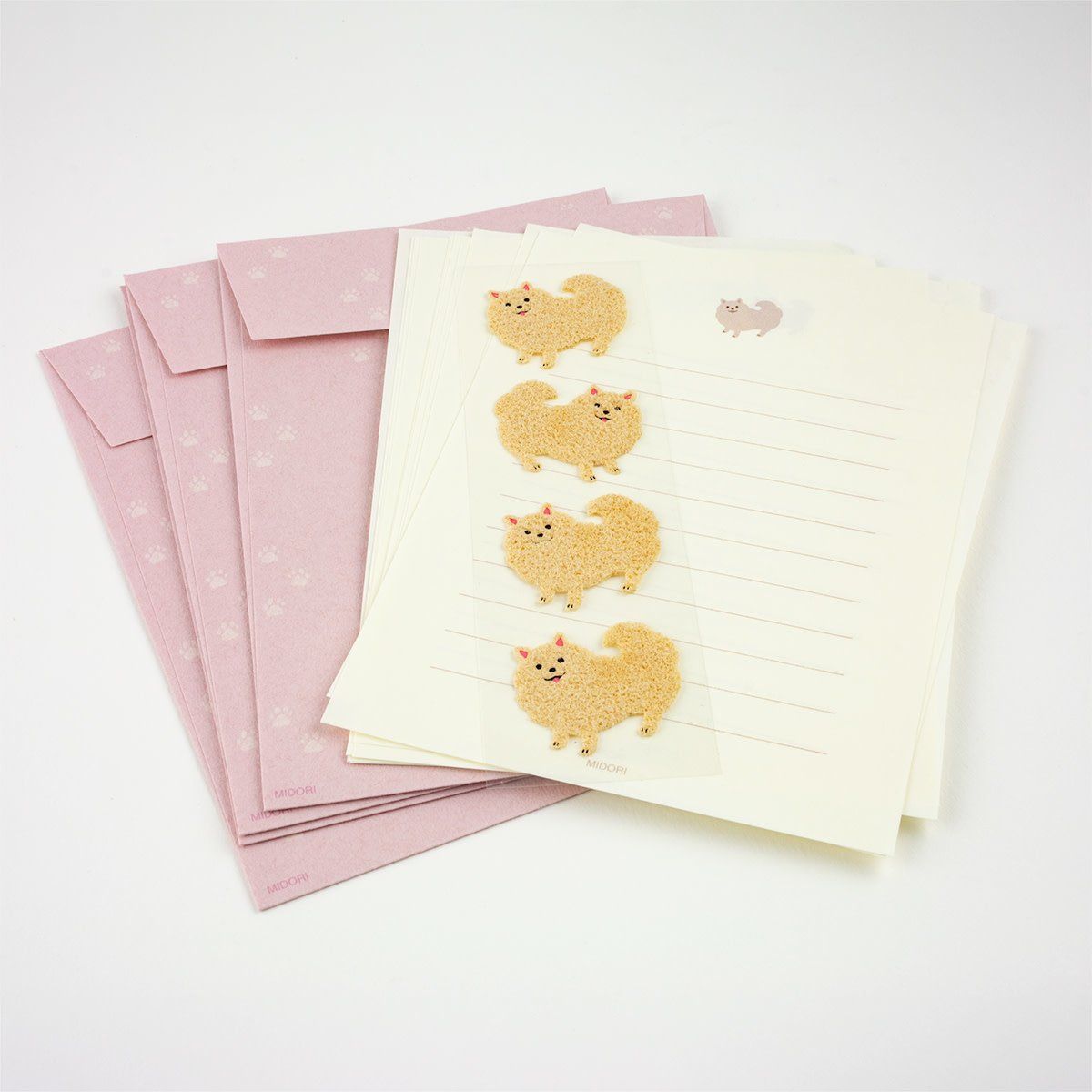 Midori MD Letter Set Pomeranian with Stickers