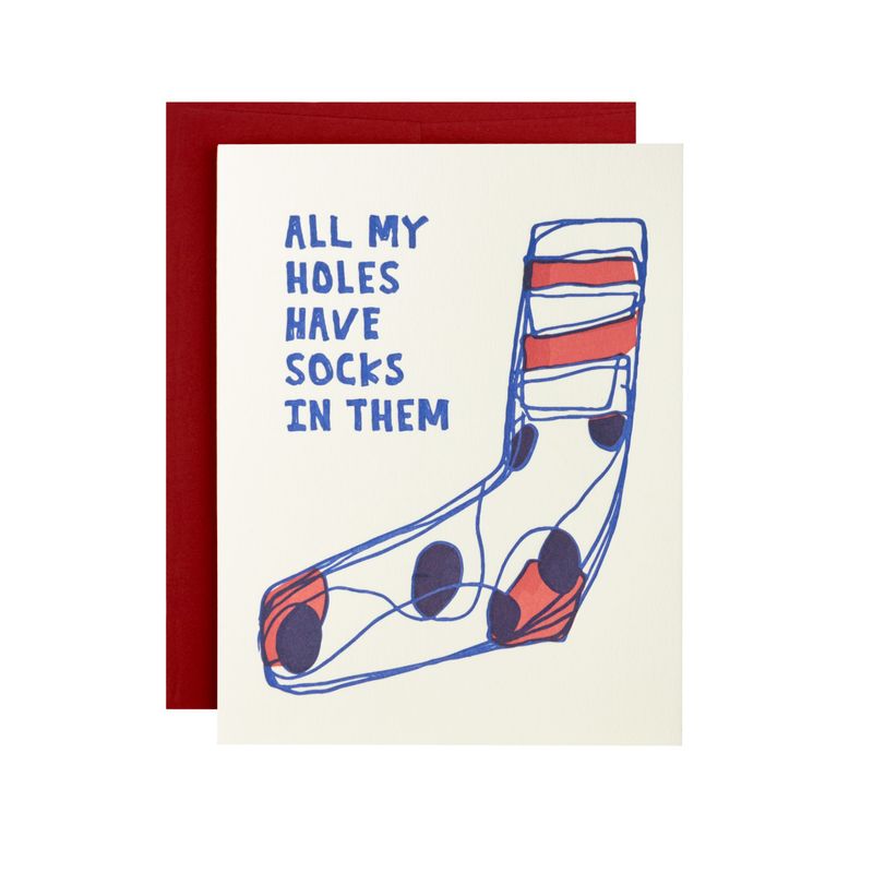 Socks Supreme Letterpress Card